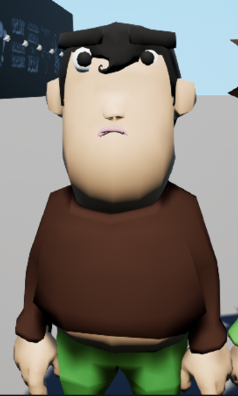Eyes migrated to the top of his head — he's seen things