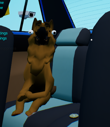 The dog's eyes went on an adventure of their own